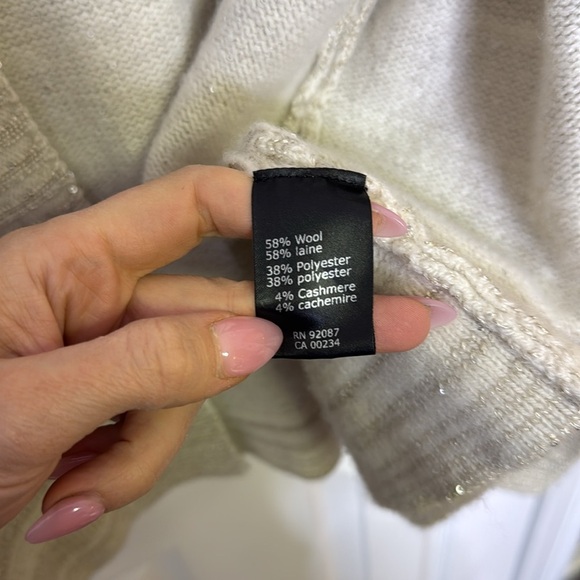 SOLD OUT Saks Fifth Avenue Cardigan Sweater with Shawl Collar and Ribbed Knit - Picture 10 of 12